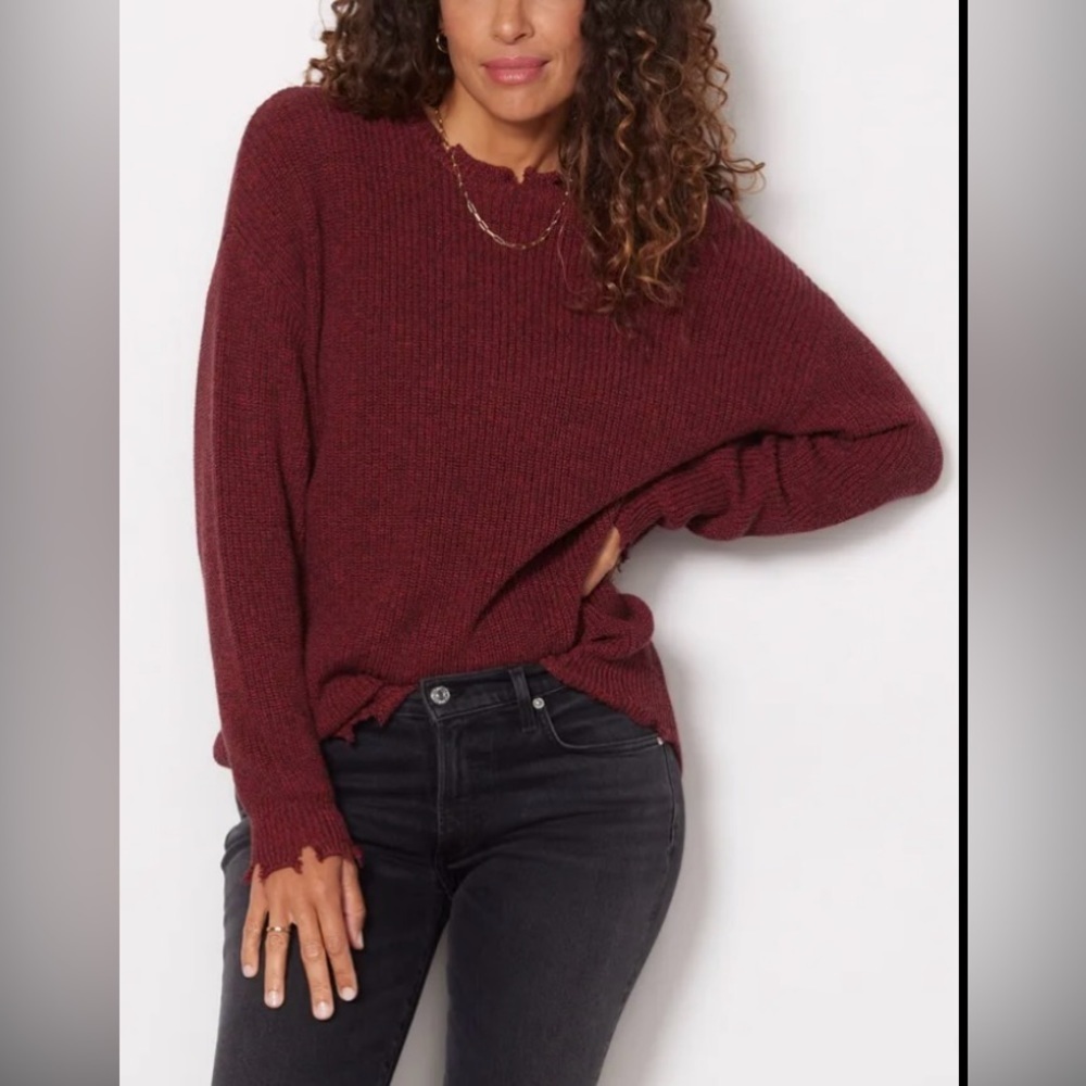 Pistola Eve Distressed Pullover Sweater Size XL